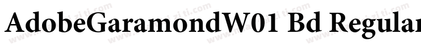 AdobeGaramondW01 Bd Regular字体转换